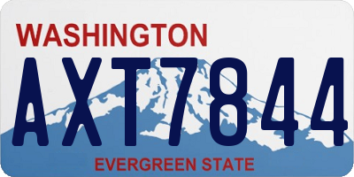 WA license plate AXT7844