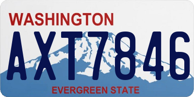 WA license plate AXT7846