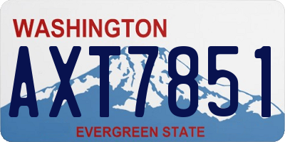 WA license plate AXT7851