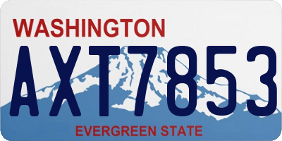 WA license plate AXT7853