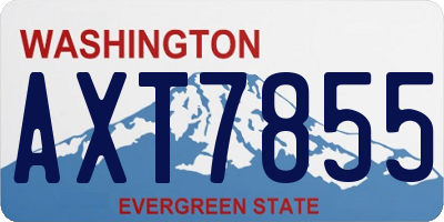 WA license plate AXT7855