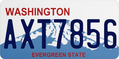 WA license plate AXT7856