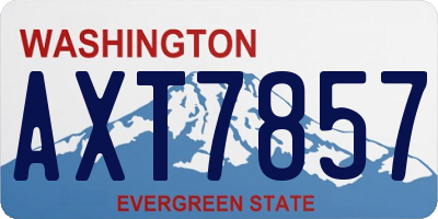 WA license plate AXT7857