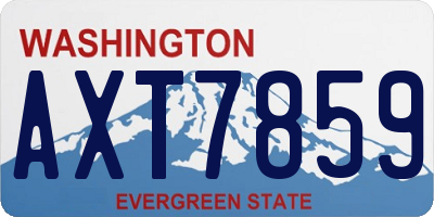 WA license plate AXT7859