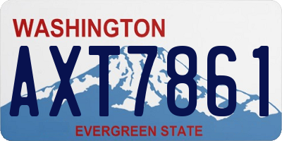 WA license plate AXT7861