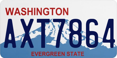 WA license plate AXT7864
