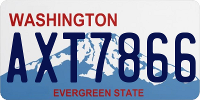 WA license plate AXT7866