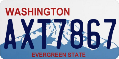 WA license plate AXT7867