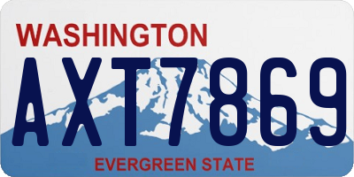 WA license plate AXT7869