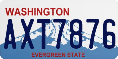 WA license plate AXT7876