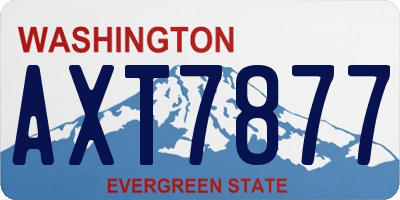 WA license plate AXT7877