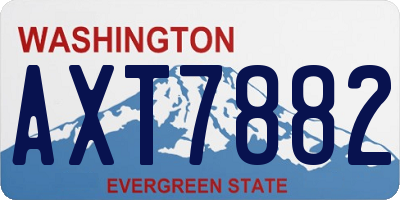 WA license plate AXT7882