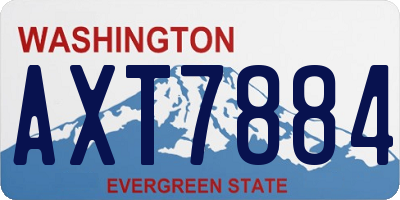 WA license plate AXT7884