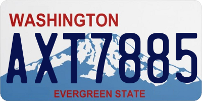 WA license plate AXT7885