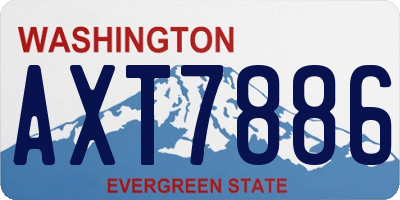 WA license plate AXT7886