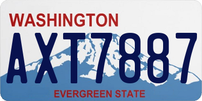 WA license plate AXT7887