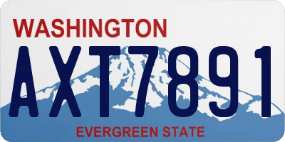 WA license plate AXT7891