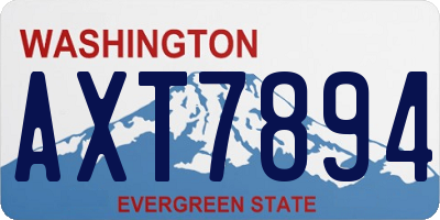 WA license plate AXT7894
