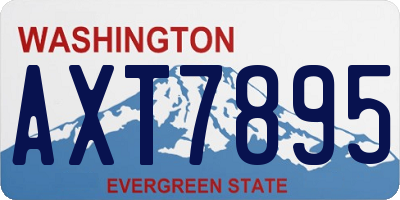 WA license plate AXT7895