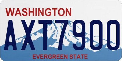 WA license plate AXT7900