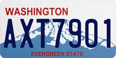 WA license plate AXT7901