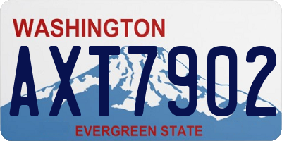 WA license plate AXT7902