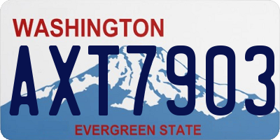 WA license plate AXT7903