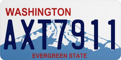 WA license plate AXT7911