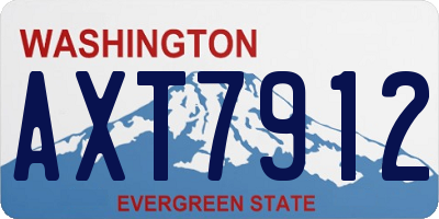 WA license plate AXT7912