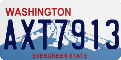 WA license plate AXT7913