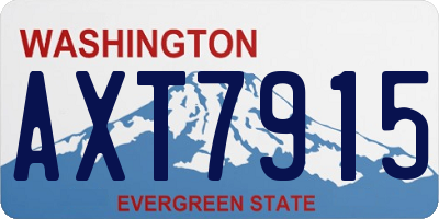 WA license plate AXT7915