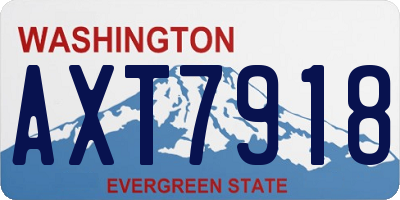 WA license plate AXT7918