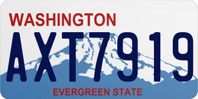 WA license plate AXT7919
