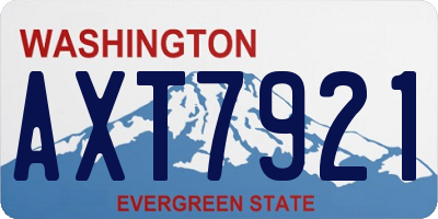 WA license plate AXT7921