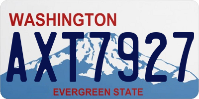 WA license plate AXT7927