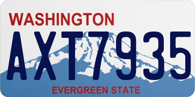WA license plate AXT7935