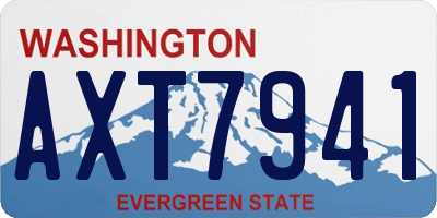 WA license plate AXT7941