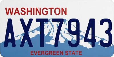 WA license plate AXT7943