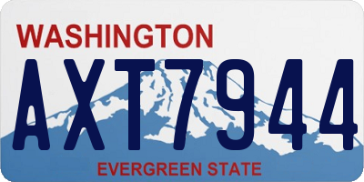 WA license plate AXT7944