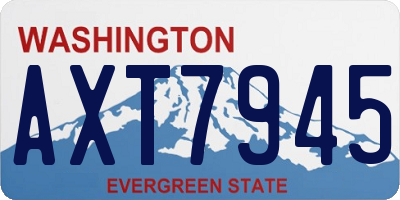 WA license plate AXT7945