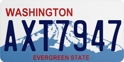 WA license plate AXT7947