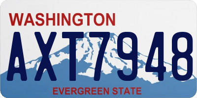 WA license plate AXT7948