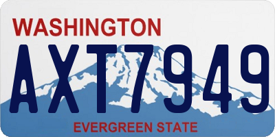 WA license plate AXT7949