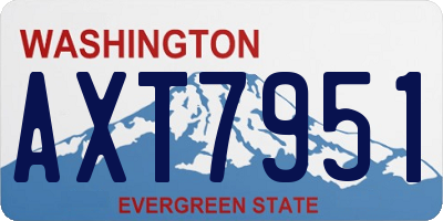 WA license plate AXT7951