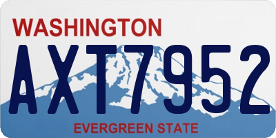 WA license plate AXT7952