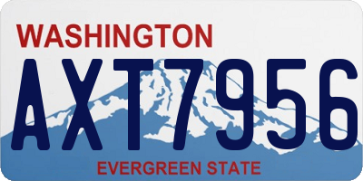 WA license plate AXT7956