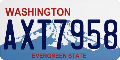 WA license plate AXT7958