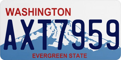 WA license plate AXT7959
