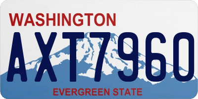 WA license plate AXT7960