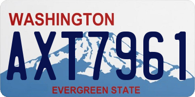 WA license plate AXT7961